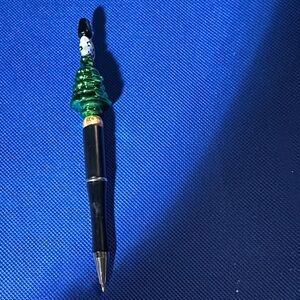 Green and Black Christmas Tree Pen